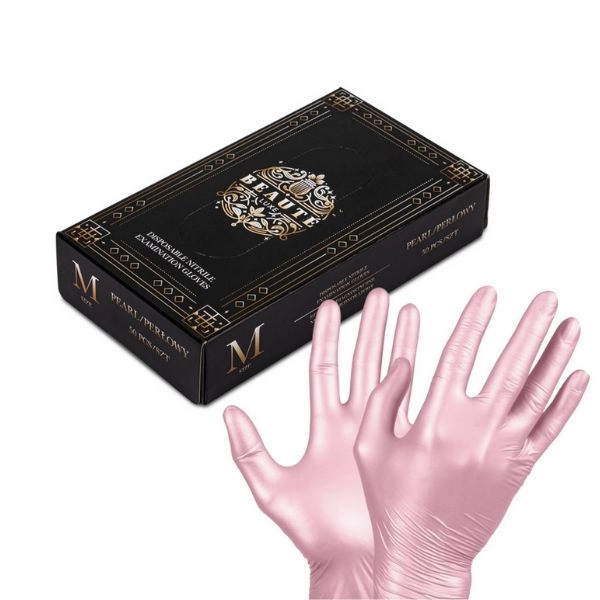 Ružové jednorazové rukavice S/50ks