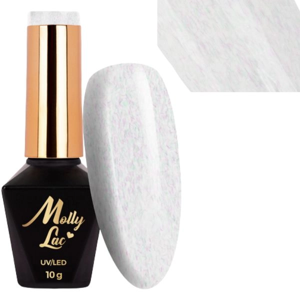 UV/LED Gél Lak MollyLac Cotton Sweater Light Grey č. 717, 10g