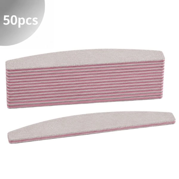 50ks - Inginails Pilník zebra - tvar oblúk, ružový stred, 100/150