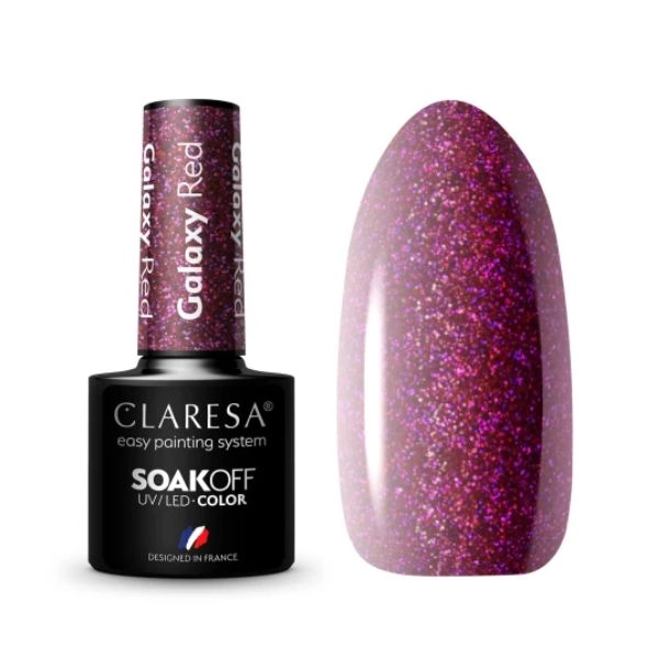 Claresa UV/LED Color Soak Off - Galaxy Red, 5g