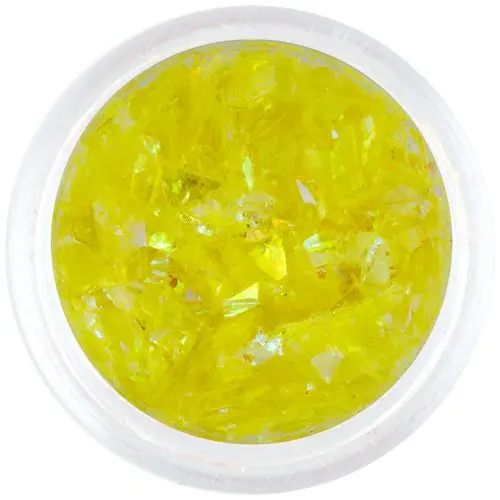 Žlté ozdobné šupinky - nail art