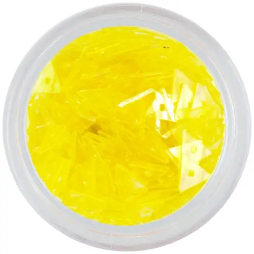 Ozdoby na nechty žltej farby – trojuholníky