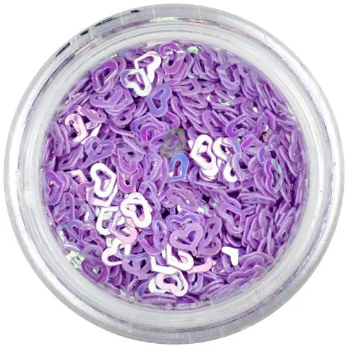 Svetlofialové srdiečka - obrysy