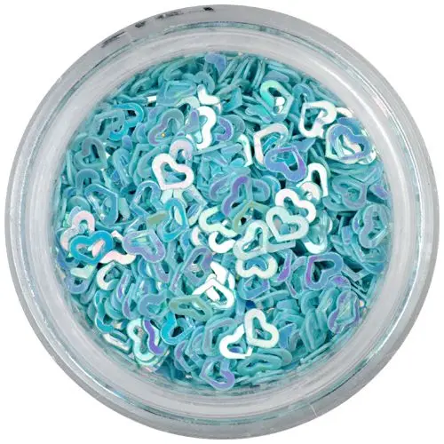 Ozdobné konfety - svetlomodré srdiečka