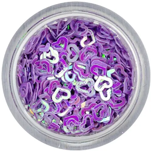 Ozdobné konfety - svetlofialové srdiečka