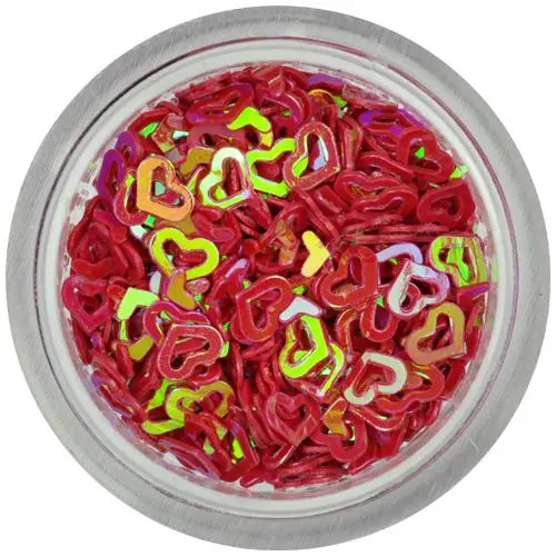 Nechtové ozdoby - červené srdiečka