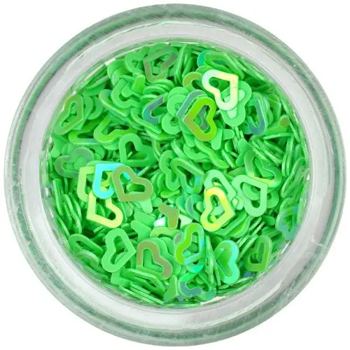 Zelené srdiečka - obrysy