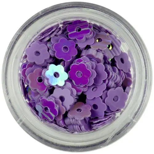 Nail art kvietky - fialové