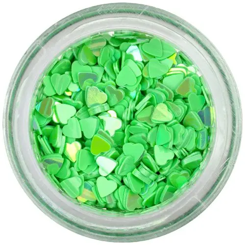 Nechtové ozdoby - zelené srdiečka