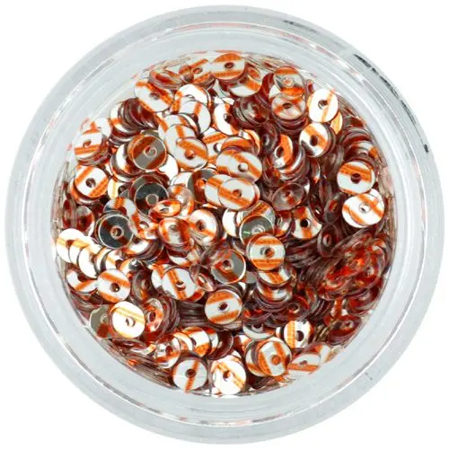 Strieborné flitre CD s medenými pásikmi