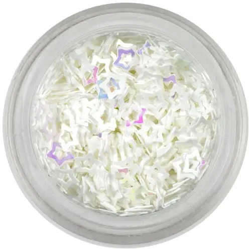 Flitre - hviezdičky obrysové, biele