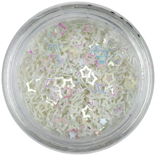 Biele nail art hviezdičky