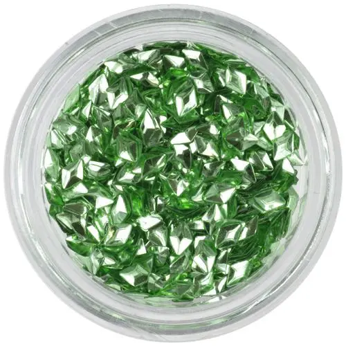 Svetlozelená nail art ozdoba - 3D diamant