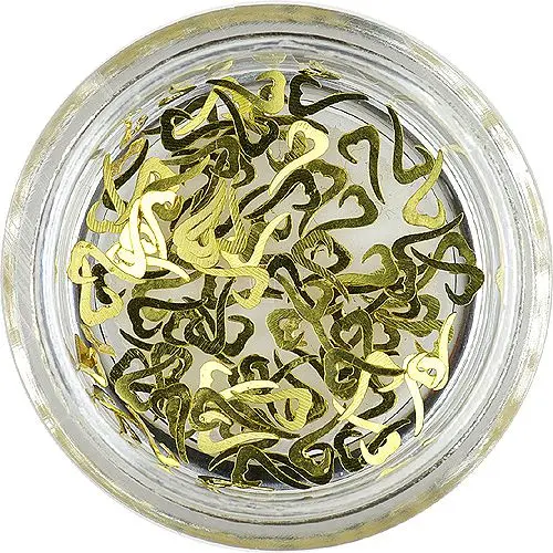 Asymetrické srdcia - kovové ozdoby