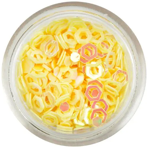 Ozdobný šesťhran - žltý