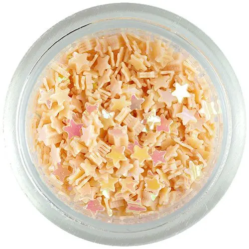 Nail art hviezdičky - svetlomarhuľové