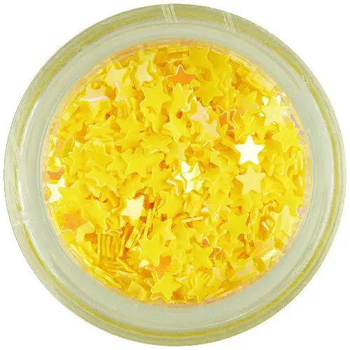Nail art hviezdičky - žlté