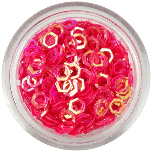 Flitre - šesťhrany obrysové, koralové