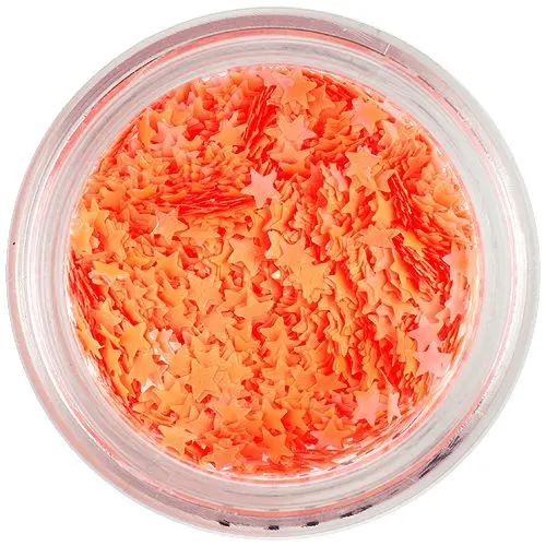 Neónovo oranžové hviezdičky