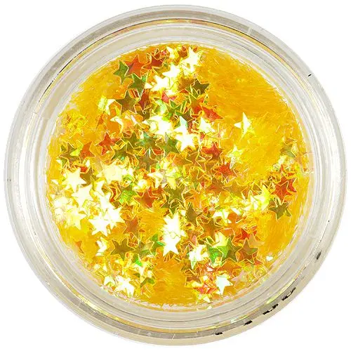 Žlté nail art hviezdičky