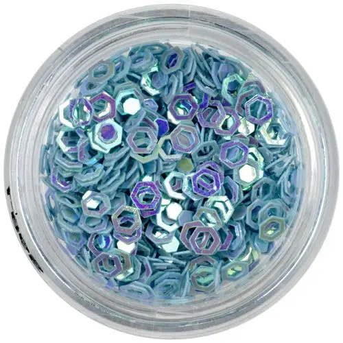 Flitre - šesťhrany obrysové, svetlomodré