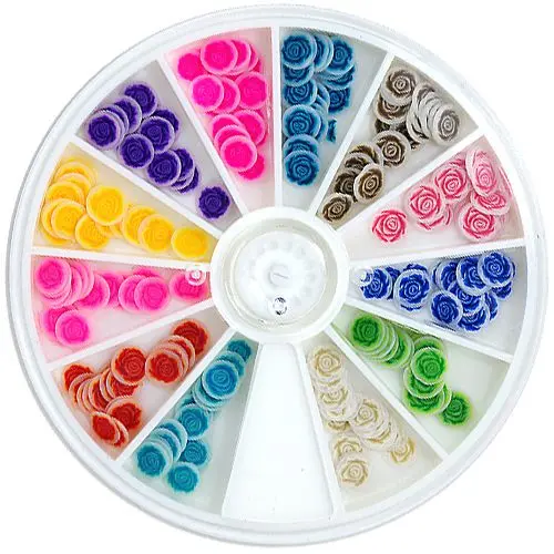 Ozdoby na nechty v boxe - ružičky