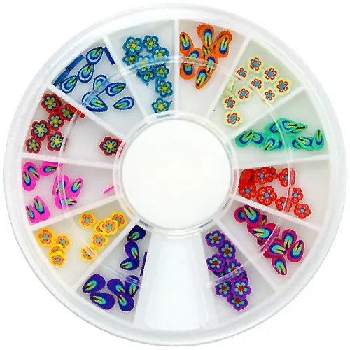 Nail art fimo set - kvietky, lupienky