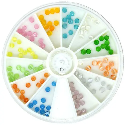 Sada ozdobných kamienkov - guľaté, 3mm