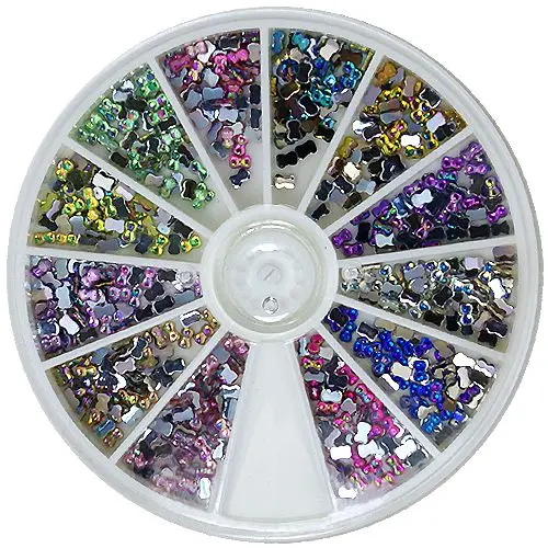 Ozdobné kamienky, sada - mašličky, hologram