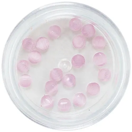 Svetlofialové ozdoby na nechty, 3mm - guľaté kamienky