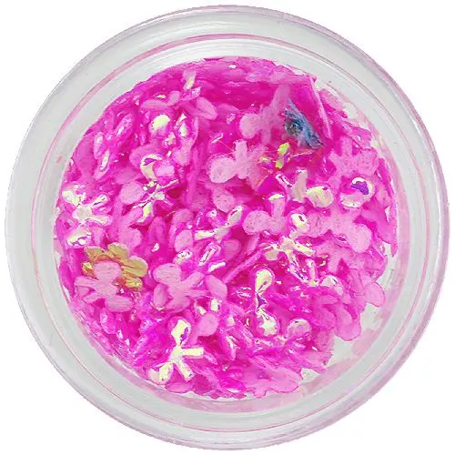 Látkové nechtové ozdoby - sýto ružové mašličky