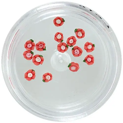 Kvietky z akrylu - červeno-ružová farba