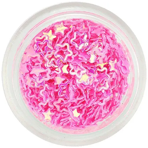 Jasne ružové kvietky na nechty - obrysy