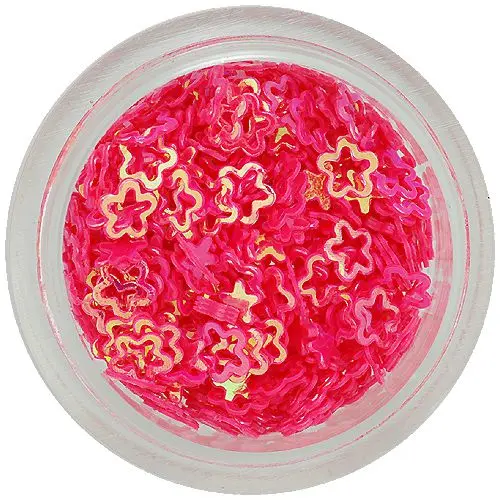 Nechtová ozdoba - červeno-ružové kvietky, obrysy