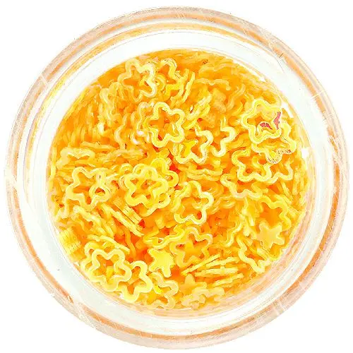 Ozdobné konfety - sýto žlté kvietky, obrysy