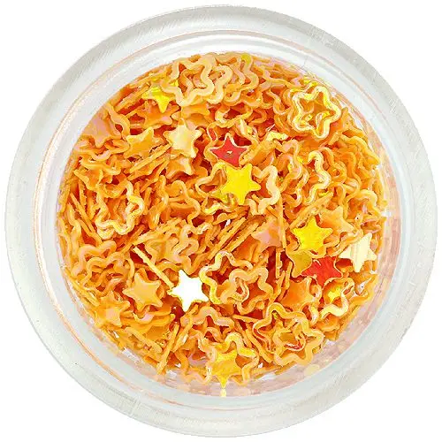 Obrysové kvietky na nechty, žlto-oranžové