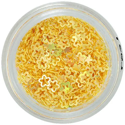 Obrysové kvietky na nechty, sýto žlté