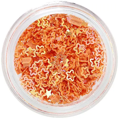 Oranžové kvietky na nechty - obrysy