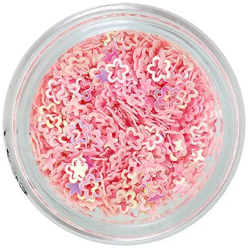 Nechtová ozdoba - svetloružové kvietky, obrysy