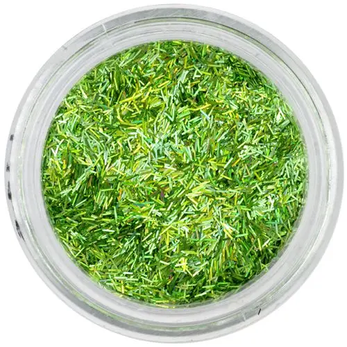 Zelené konfety - nitky, hologram