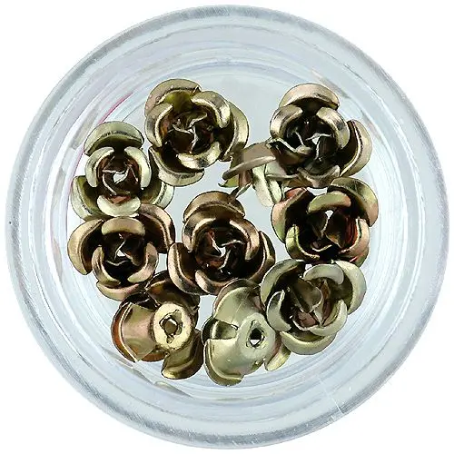 Keramické nechtové ozdoby - hnedé ruže