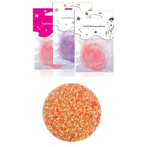 Dekoračné nitky v sáčku - oranžovočervené