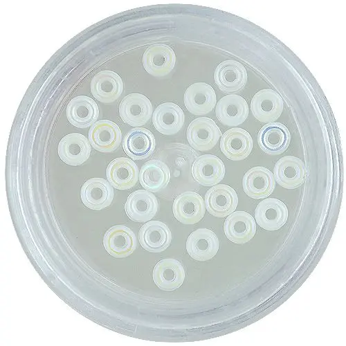 Ozdoby na nechty - biele prstienky