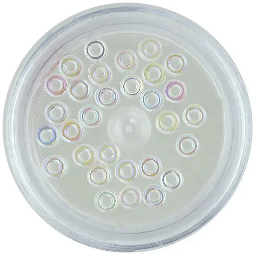 Ozdoby na nechty - perleťovo biele prstienky