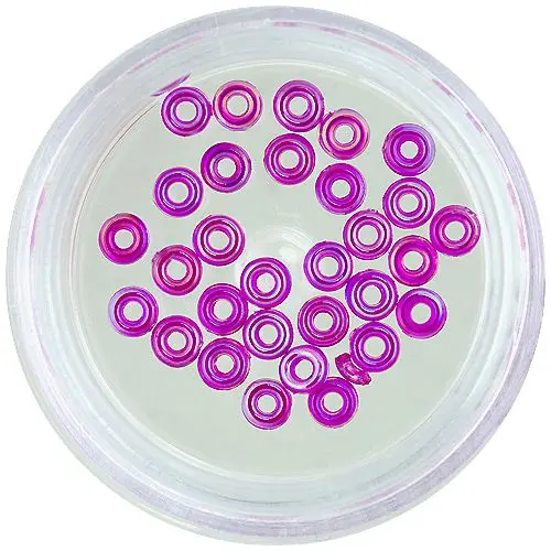 Nail art prstienky - fialovo ružové