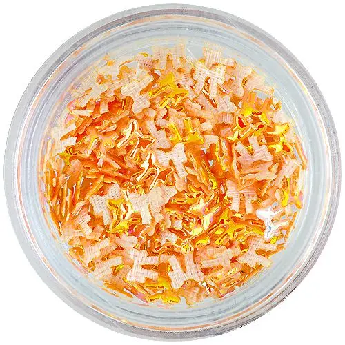 Ozdoby na nechty - 3D oranžové mašličky