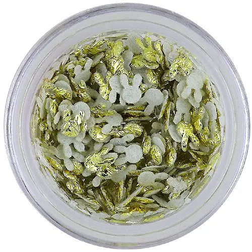 Ozdoba na nechty - zlatý látkový zajačik