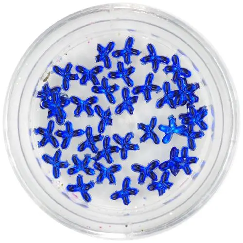 Ozdoby na nechty - kráľovsky modré kamienky, mašličky