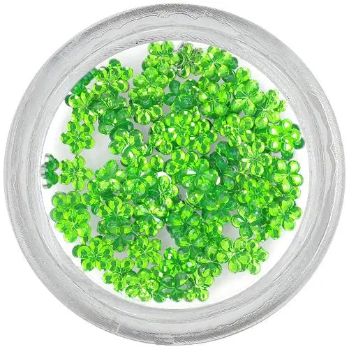 Zelené kamienky, kvietky