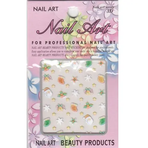 Mikuláš, čižmičky, hviezdičky - vianočná 3D nálepka